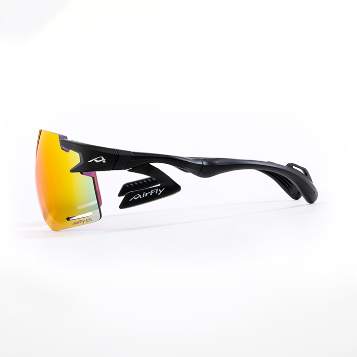 ジゴスペック AirFly（エアフライ） 鼻で掛けない自転車用サングラス AF-301BK 1個