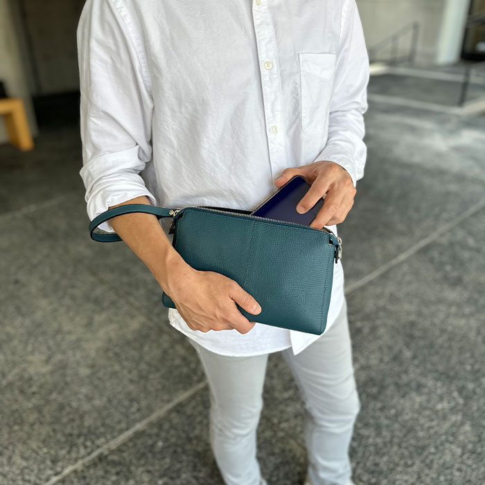 平野 サドル 姫路製牛革クラッチバッグ 日本製 25958 1個