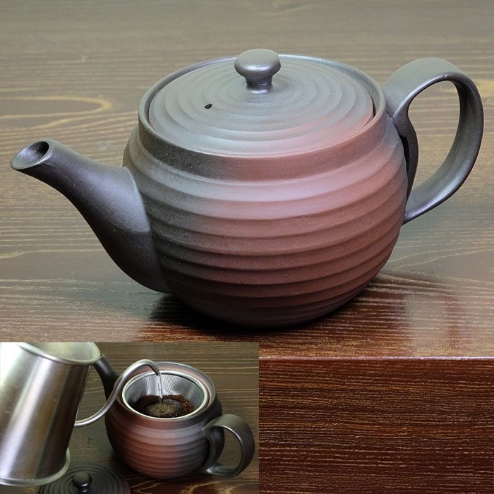 富仙窯 お手入れが楽な200メッシュ畳織フィルターの珈琲急須 T-0269 1個