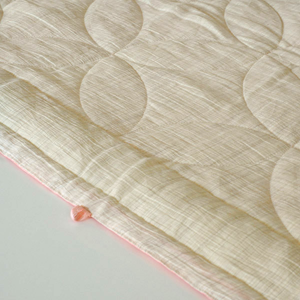 【アウトレット】丸三綿業 和柄文様 本麻夏掛けふとん 七宝 シングルロング SAH1644b 1枚