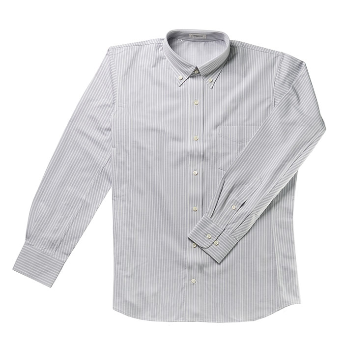 丸和繊維工業 INDUSTYLE TOKYO ストライプ ボタンダウンカラーシャツ リラックスフィット 長袖 1枚