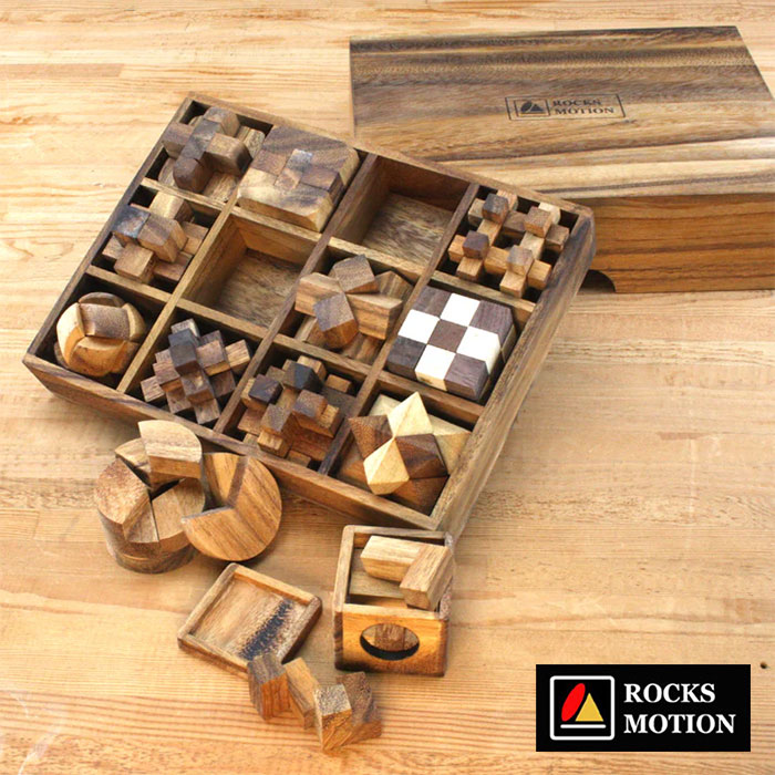 Rocks Motion ロックスモーション 12ウッドパズルセット RM-wp12 1セット（12個入り）