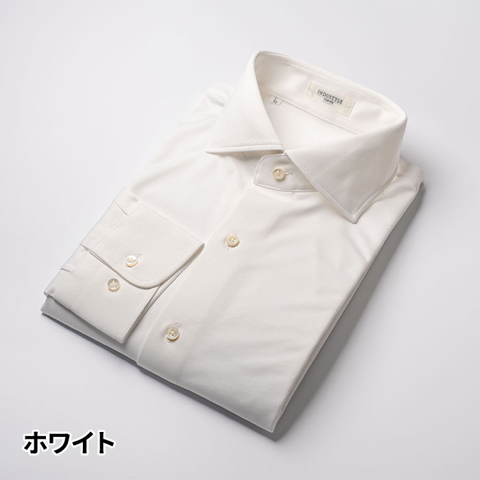 丸和繊維工業 INDUSTYLE TOKYO ツイル ワイドカラーシャツ リラックスフィット 長袖 1枚