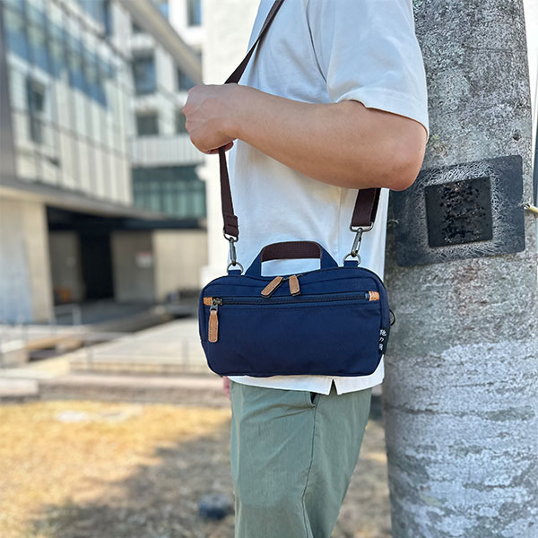 【産経限定】鞄の國 帆布マルチ3WAYショルダー＆ネックポーチ(セット) 72487/72488 各1点