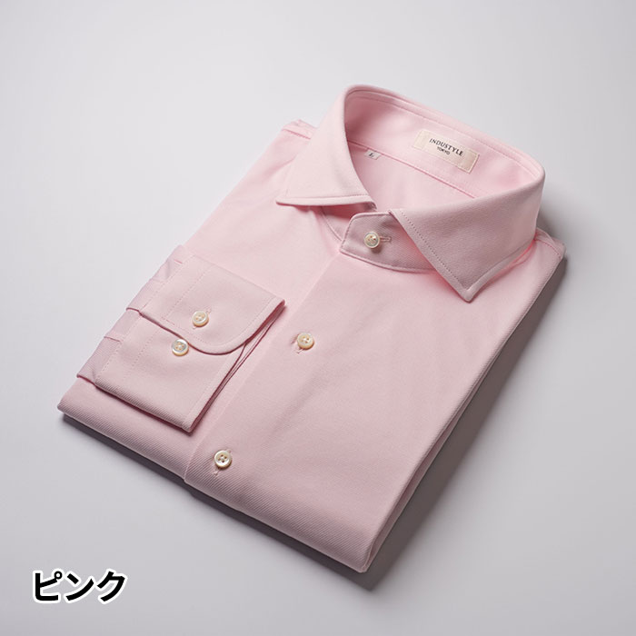 丸和繊維工業 INDUSTYLE TOKYO ツイル ワイドカラーシャツ レギュラーフィット 長袖 1枚