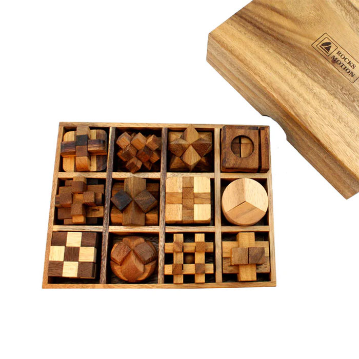 Rocks Motion ロックスモーション 12ウッドパズルセット RM-wp12 1セット（12個入り）