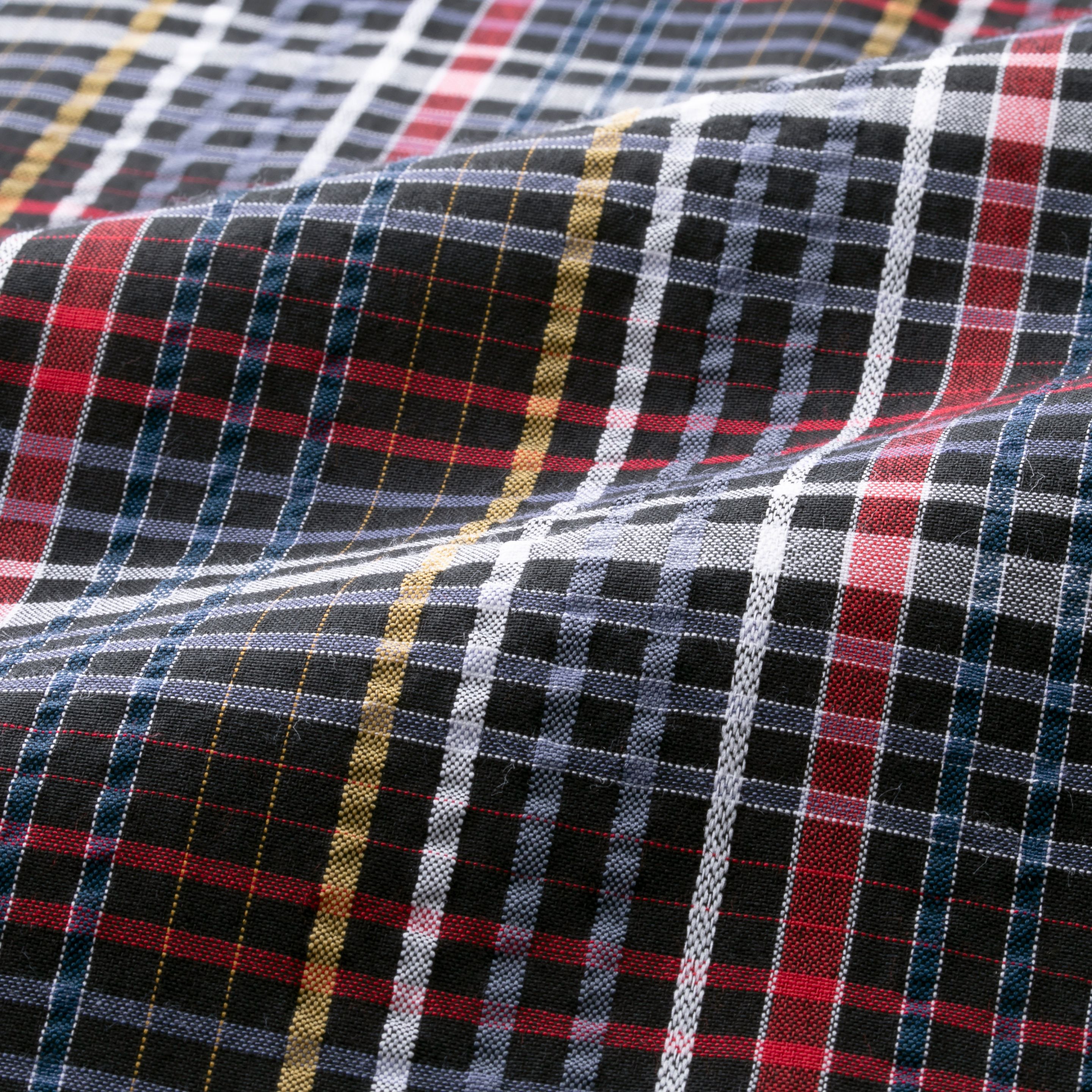 ピエルッチ サッカー生地格子柄長袖シャツ GV-081 1セット（2枚：2色×各1枚）