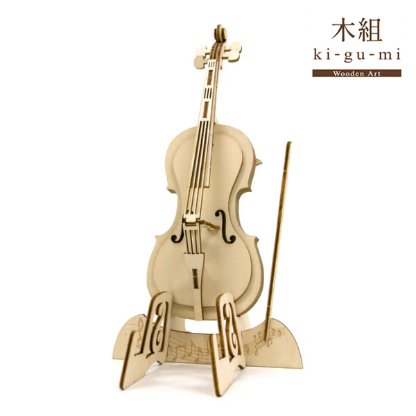 多組 Wooden Art ki-gu-mi チェロ スマホスタンド 1セット