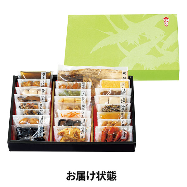 カモ井食品工業 おせちセット「五葉」22品セット 鯛めしのだし付き 約3～5人前（常温・個包装・重箱無し） 1セット