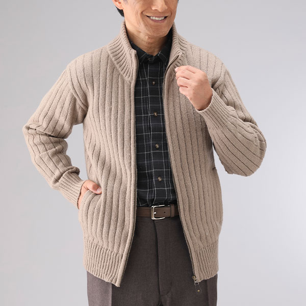 ピエルッチ フルジップセーター2色組 AS-0765 1セット(2枚:2色×各1枚)