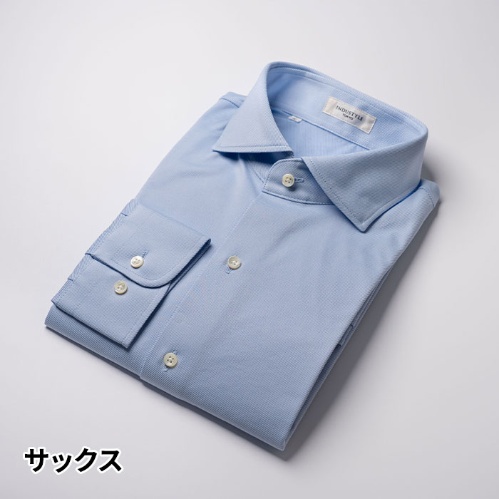 丸和繊維工業 INDUSTYLE TOKYO ツイル ワイドカラーシャツ リラックスフィット 長袖 1枚