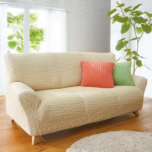 【アウトレット】 ベルーナ タテヨコのびのびフィット式ソファカバー ヒジ付1人掛（60〜90） 540222 1枚