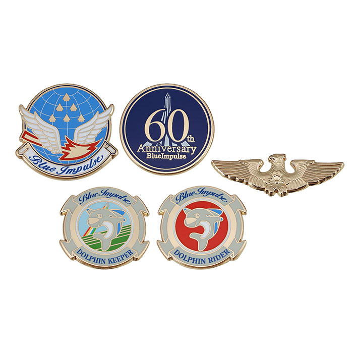航空自衛隊 ブルーインパルス創設60周年記念 ピンバッジ5種セット PX限定品 1個