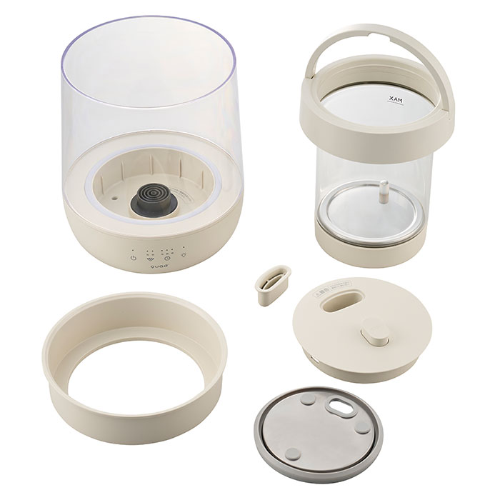 QUADS（クワッズ） ガラススチーム加湿器　GLASS （グラス） QS629 1個