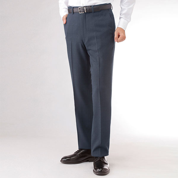 HUNTINGTON CLUB アジャスター付チェック柄ノータックスラックス 310-5101 1着