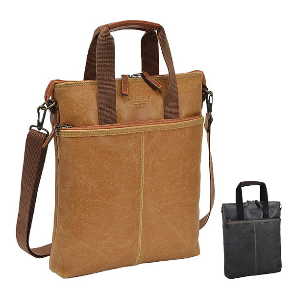 平野 ブレリアス 白化合皮 薄マチ2WAY縦型バッグ 26674 1個