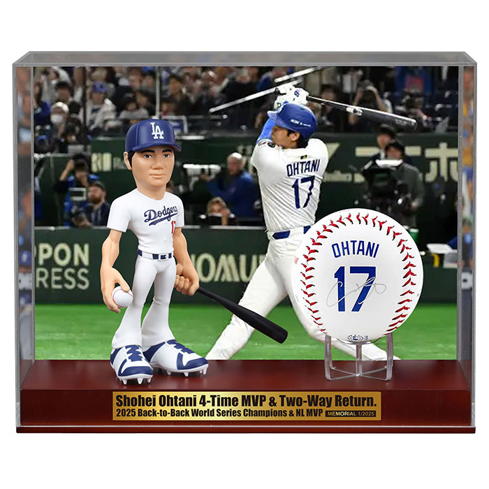 「大谷翔平」シリアルナンバー入りメモリアルコレクションBOX（フィギュア・ボール・フォト） 1点