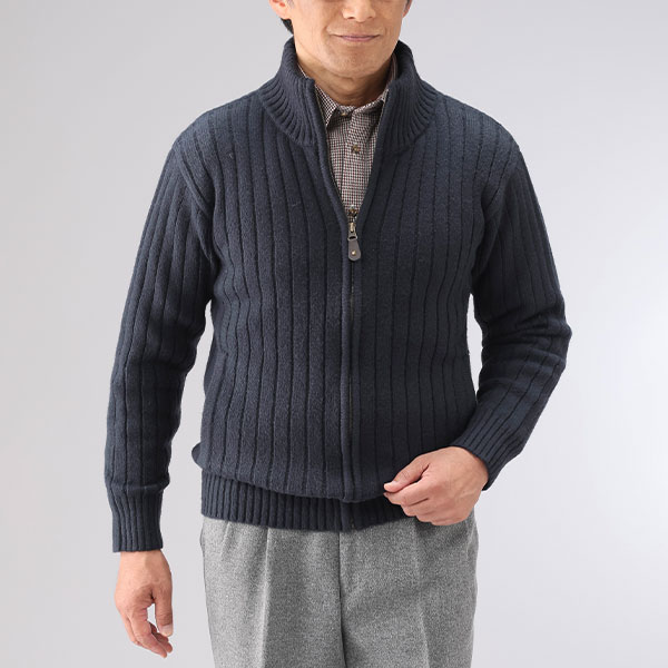 ピエルッチ フルジップセーター2色組 AS-0765 1セット(2枚:2色×各1枚)