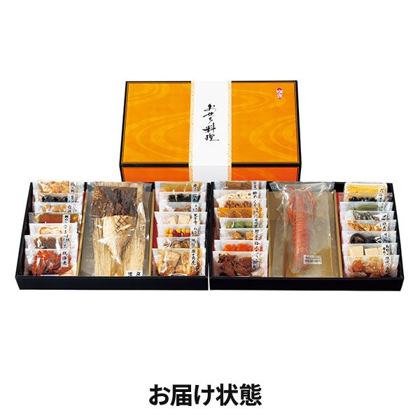 カモ井食品工業 おせちセット「飛翔」31品セット 鯛めしのだし付き 約3～5人前（常温・個包装・重箱無し） 1セット