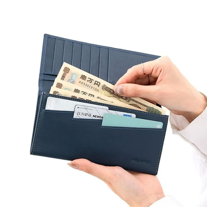 ミラグロ 牛革キップレザー・ダブルステッチ長財布 SL-CD-2925 1個