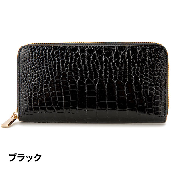 ロダニア クロコダイルラウンド長財布(シャイニング） RDOC6754 1点