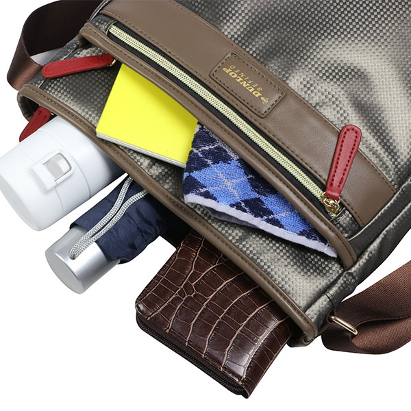 DUNLOP REFINED ダンロップ・リファインド カーボン調 大判ショルダーバッグ 4276 1点