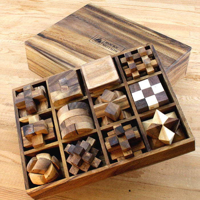 Rocks Motion ロックスモーション 12ウッドパズルセット RM-wp12 1セット（12個入り）