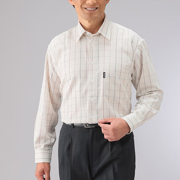 ピエルッチ ウインドーペン柄シャツ2色組 GV-069 1セット(2枚:2色×各1枚)