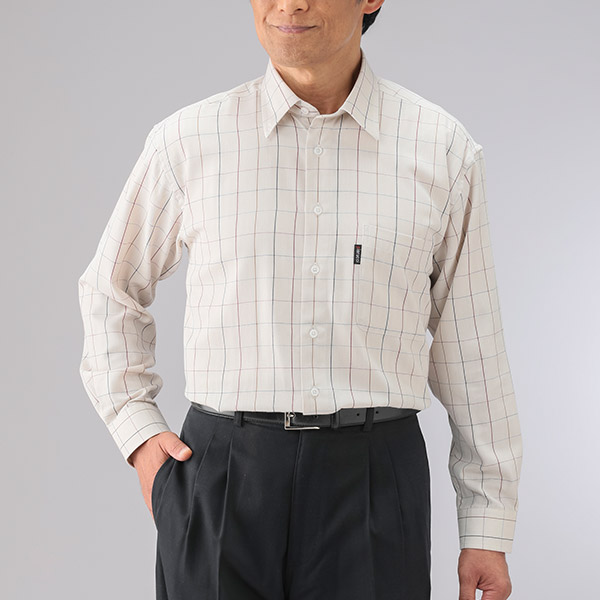 ピエルッチ ウインドーペン柄シャツ2色組 GV-069 1セット(2枚:2色×各1枚)