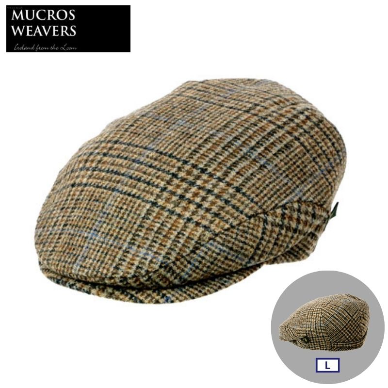 Mucros Weavers マクロス ウィーバーズ アイルランド ブリティッシュハンチングキャップ ブリティッシュチェック（ブラウン） 1個