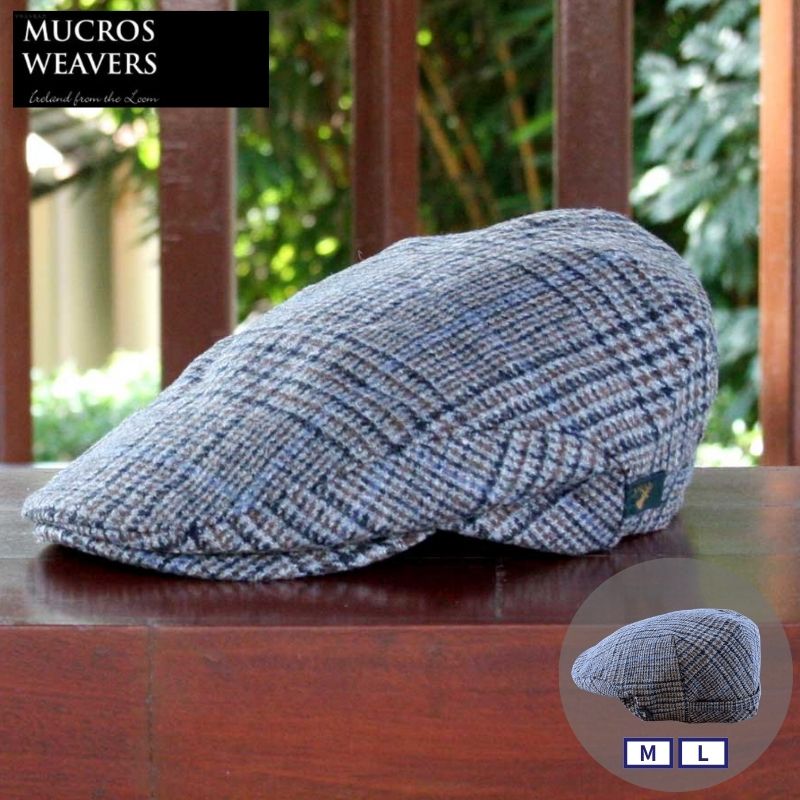 Mucros Weavers マクロス ウィーバーズ アイルランド ブリティッシュハンチングキャップ ブリティッシュチェック（グレー） 1個