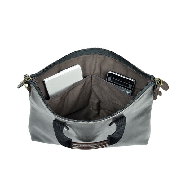 平野 ブレリアス 白化合皮 薄マチ2WAY横型バッグ 26673 1個