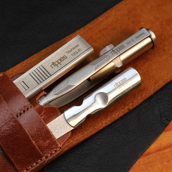 NIPPES ニッペス ドイツ製 ネイルケアセット NP-TS 1セット(爪切り、爪やすり、LEDライト付きトゲぬき各1個)