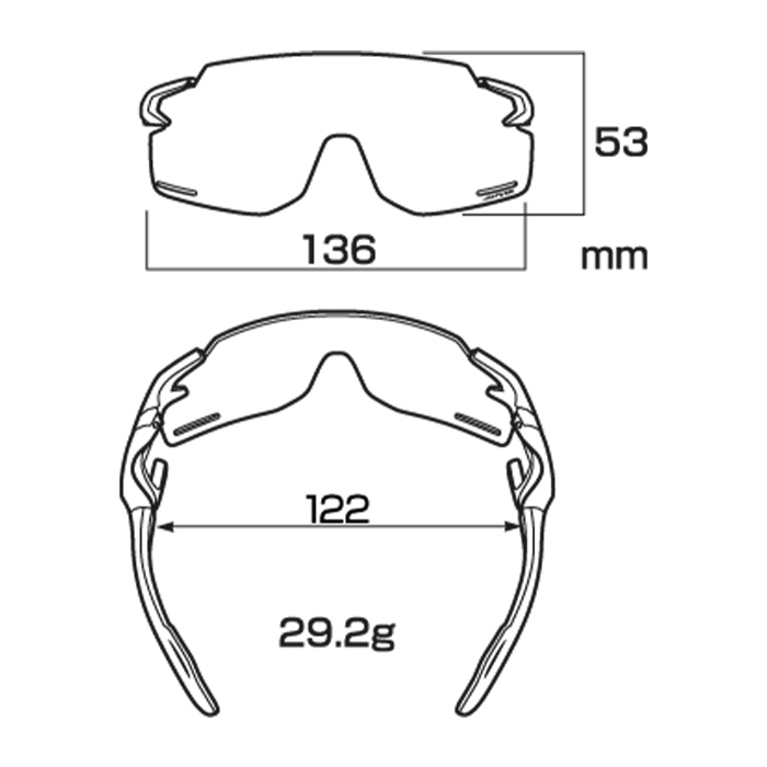 ジゴスペック AirFly（エアフライ） 鼻で掛けない自転車用サングラス AF-301BK 1個