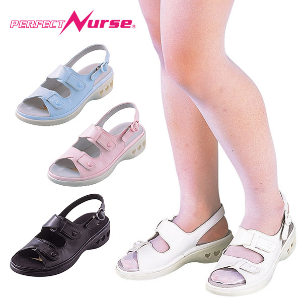 【アウトレット】ビーウェル パーフェクトナース 快適ナースサンダル 2ベルト PN00100 1足