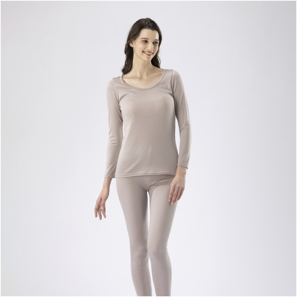 【アウトレット】 ミズノ ブレスサーモ レディース アンダーウエア 中厚ソフト for Daily ラウンドネック9分袖シャツ C2JAA821 1枚