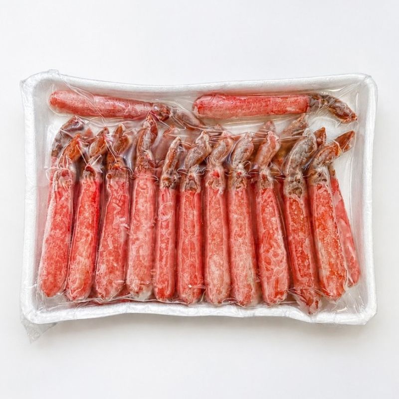 北海道産 お刺身でも食べられる 生大ずわいがに脚ポーション 500g（20〜25本）