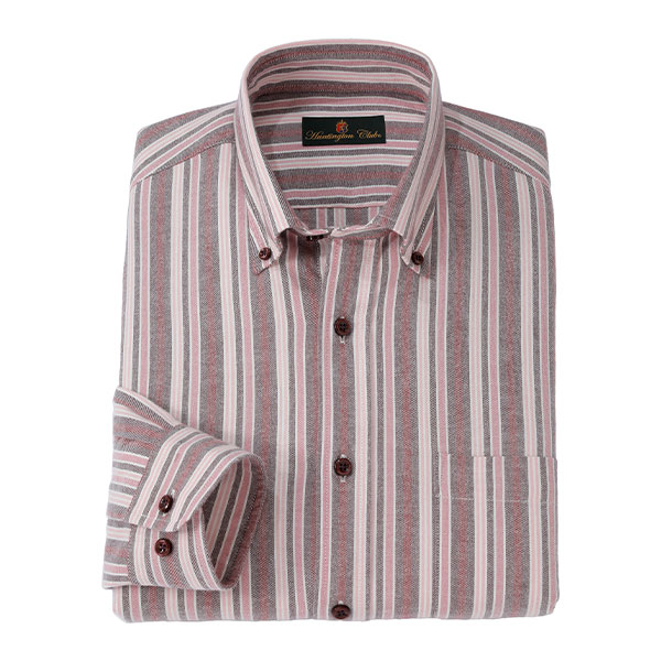 HUNTINGTON CLUB ストレッチネル長袖ボタンダウンシャツシャツ2色セット 318-65150K 1セット(2枚:2色×各1枚)