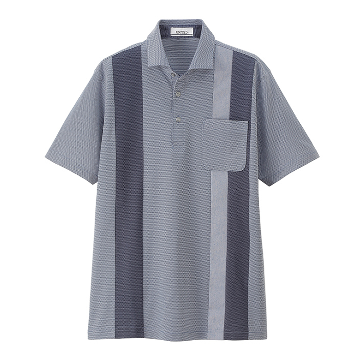 UNITED 【Made in Japan】パネル切替鹿の子半袖ポロシャツ 3U7-15453 1着
