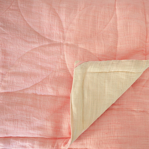 【アウトレット】丸三綿業 和柄文様 本麻夏掛けふとん 七宝 シングルロング SAH1644b 1枚