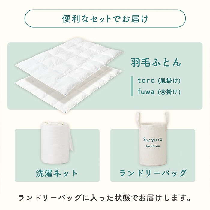 nishikawa 西川 SUYARA スヤラ torofuwa（とろふわ） 洗える羽毛掛けふとん ダック （通年羽毛ふとん）シングルロング KA05301603 1個