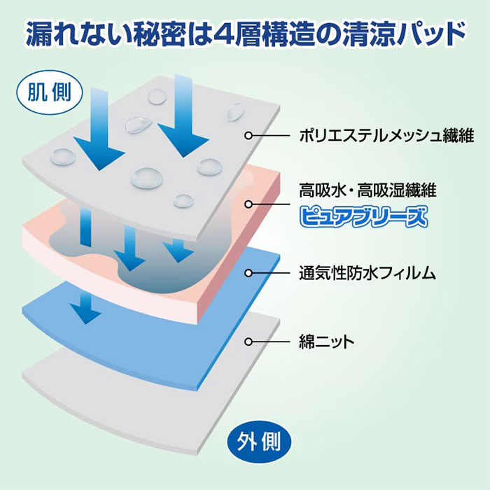 NEWさわやか安心ボクサーパンツ 大吸収用タイプ お試し2色組 1箱（2色入）