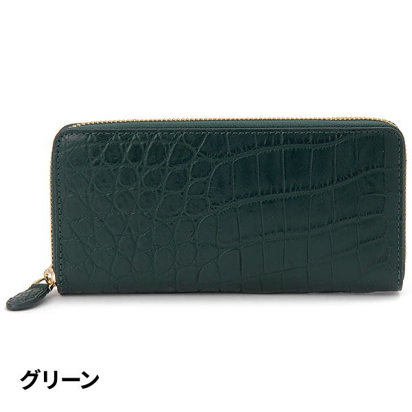 ロダニア クロコダイルラウンド長財布（マット） RDOC10122 1点
