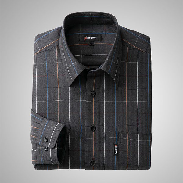 ピエルッチ ウインドーペン柄シャツ2色組 GV-069 1セット(2枚:2色×各1枚)