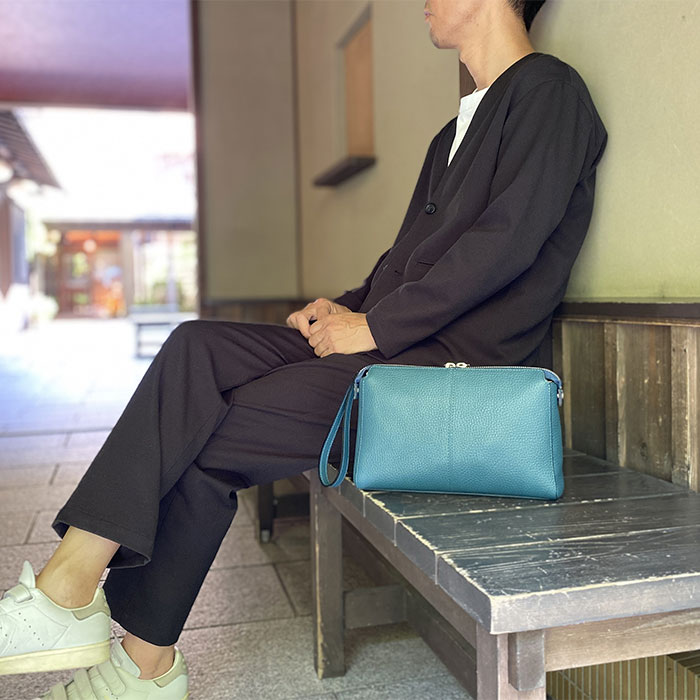 平野 サドル 姫路製牛革クラッチバッグ 日本製 25958 1個