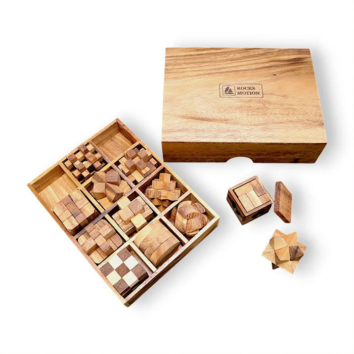 Rocks Motion ロックスモーション 12ウッドパズルセット RM-wp12 1セット（12個入り）