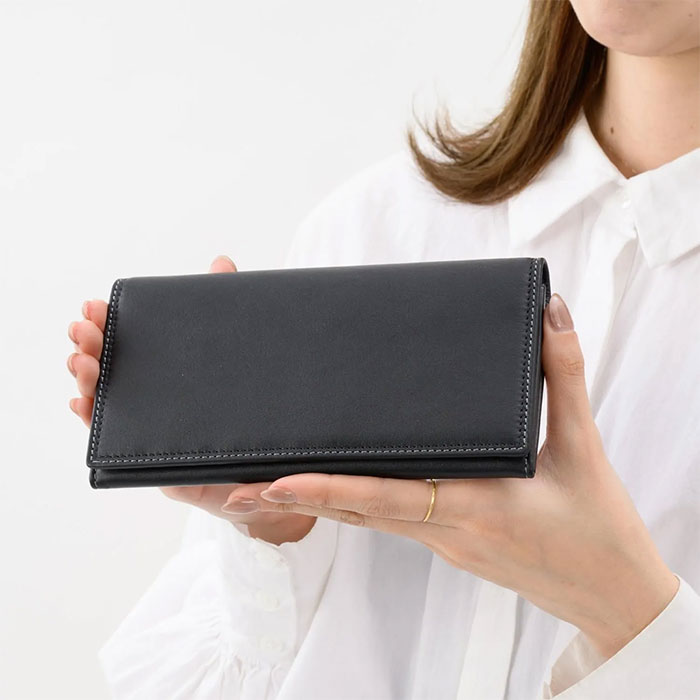 ミラグロ 牛革キップレザー・ダブルステッチ長財布 SL-CD-2925 1個