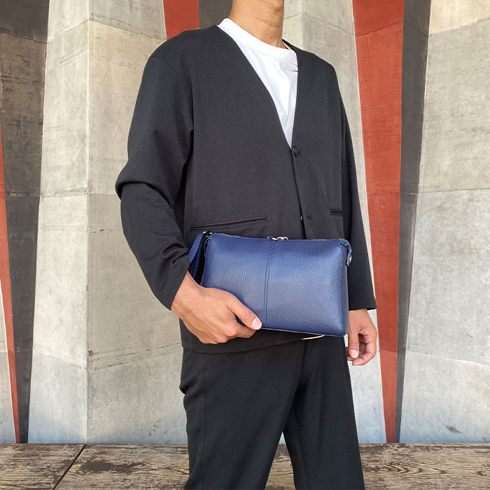 平野 サドル 姫路製牛革クラッチバッグ 日本製 25958 1個