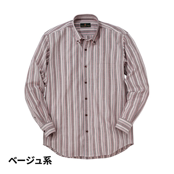 HUNTINGTON CLUB ストレッチネル長袖ボタンダウンシャツシャツ2色セット 318-65150K 1セット(2枚:2色×各1枚)