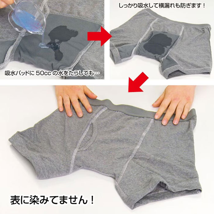 NEWさわやか安心ボクサーパンツ 大吸収用タイプ お試し2色組 1箱（2色入）